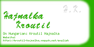 hajnalka kroutil business card